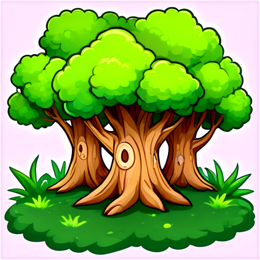 3 trees form a forest - icon | sticker