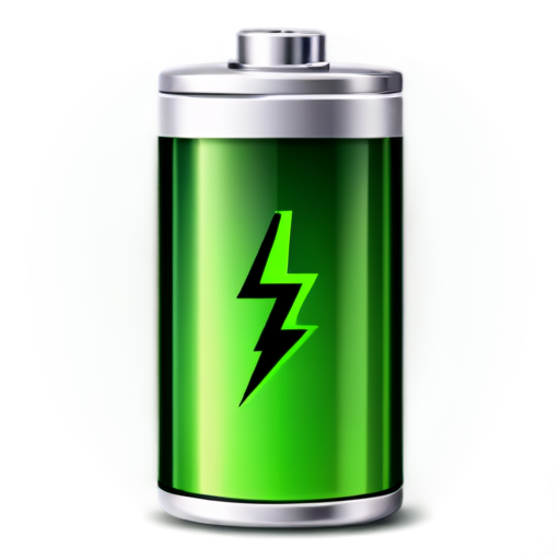 Create a battery (vertical) icon. with something related too tree working - icon | sticker