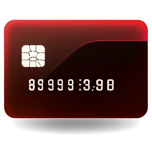 card payment icon in red style - icon | sticker
