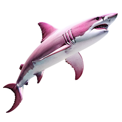 Pink shark - icon | sticker