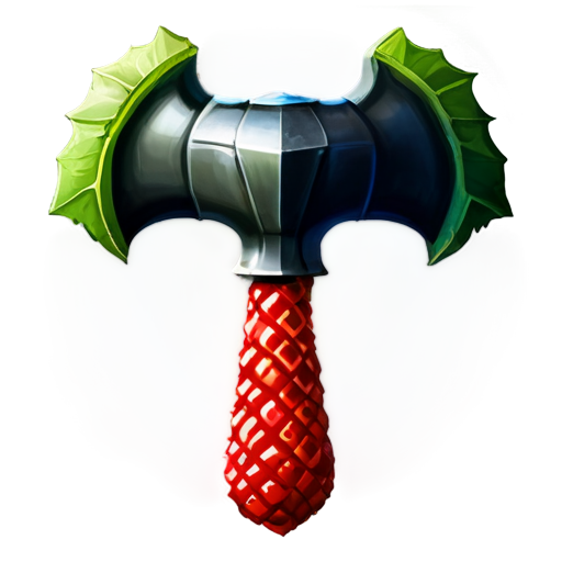 Mjolnir Berry, A god fruit used to create Thor's Hammer, Berry Icon, Norse fruit Symbol, Powerful Fruit, Vibrant Colors, Thunder Theme, Bold Design - icon | sticker