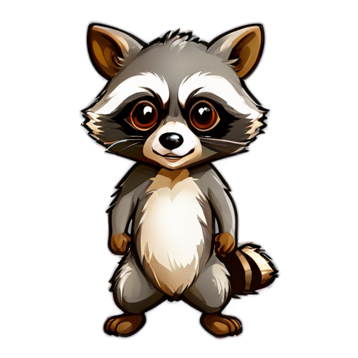 Freak racoon - icon | sticker