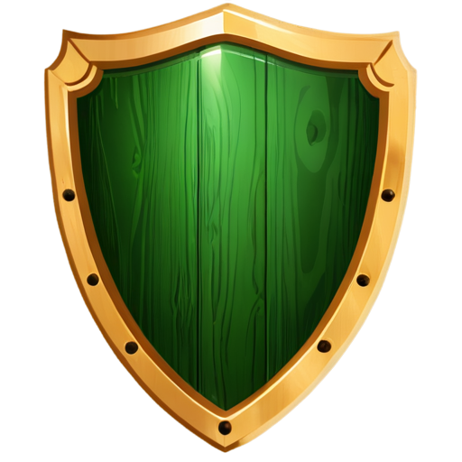 green wood protective sheild - icon | sticker