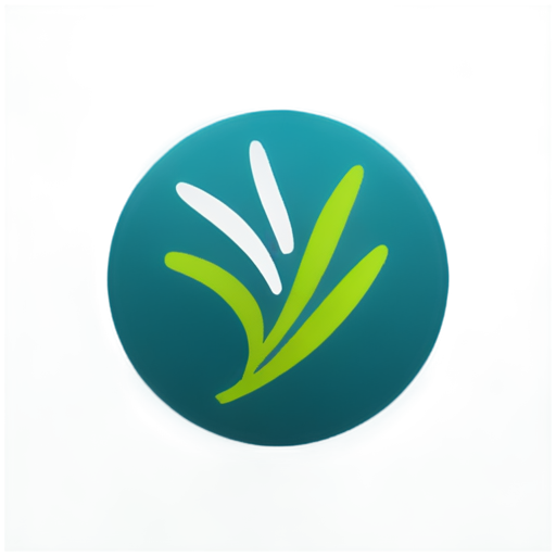 Rice Scanning Application Logo base color tosca with scan symbol - icon | sticker