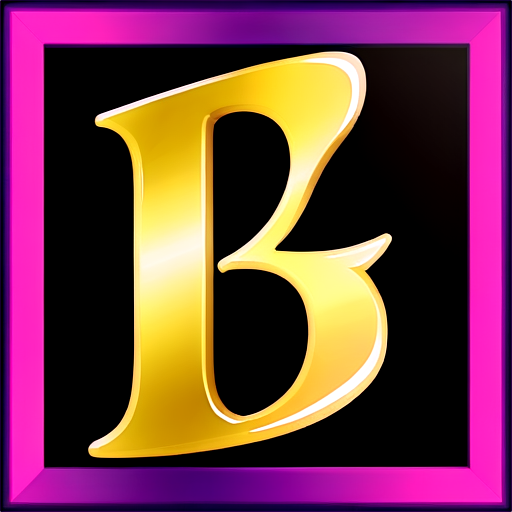 The letters "BGB" with Purple and Pink colors only set againts a black background. A logo for a board game shop - icon | sticker