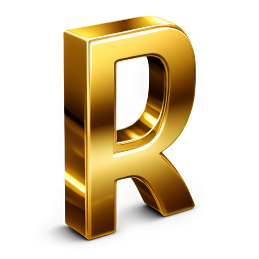 3d text made of gold,3d generation,text: Ruslan - icon | sticker