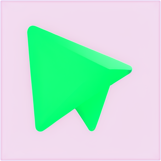 green neon Telegram icon without background - icon | sticker