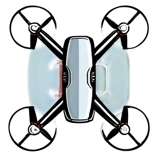 top view of a flying drone - icon | sticker