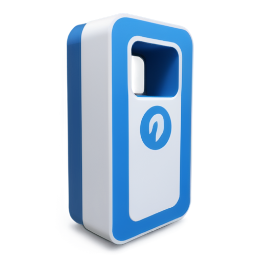 wallbox Charging station electro car, blue, white, symple - icon | sticker