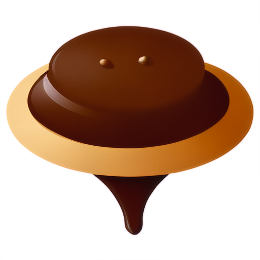 The pie is sprinkled with chocolate shaped like the symbols 0 and 1 - icon | sticker