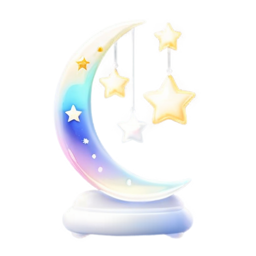 The silver moon falls in the golden Milky Way,The light from the Milky Way is soft but shining - icon | sticker