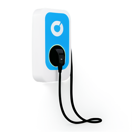 wallbox Charging station electro car, realistic, blue, white, symple - icon | sticker