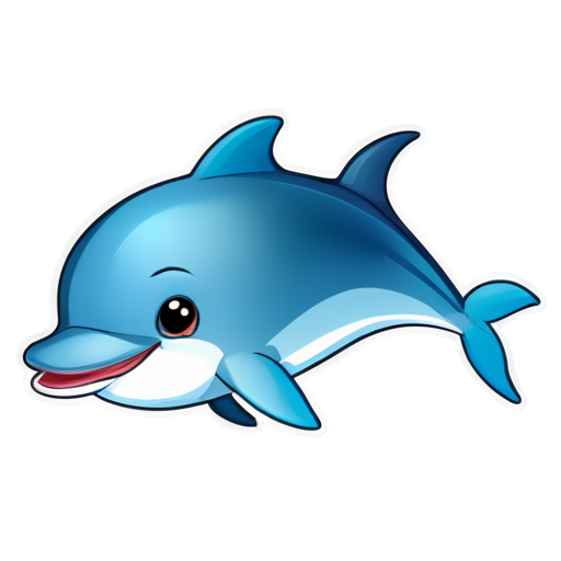 Katya saw a dolphin - icon | sticker