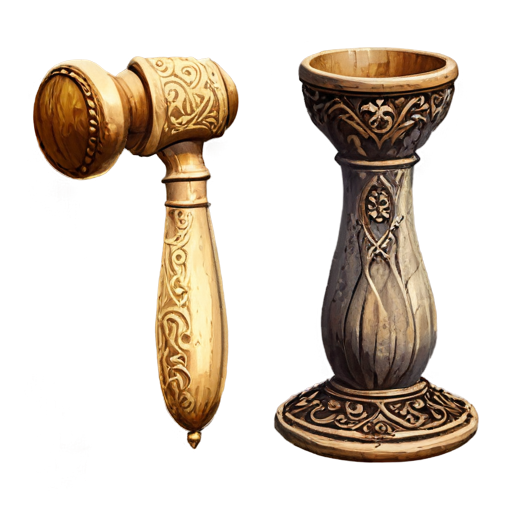 medieval massager, paint style, - icon | sticker