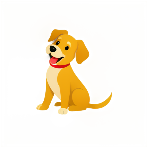 a singing dog - icon | sticker