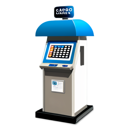 logo for self-registration kiosk for cargo port visitors - icon | sticker