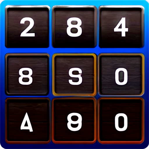 Create a mobile app icon for a Sudoku game. The background should be a vibrant shade of blue (#1552d9). In the center, place a 3x3 Sudoku grid with numbers clearly visible. Each cell should have a slight gradient to give a 3D effect. The numbers should be white, bold, and easily readable. Add a subtle shadow under the grid to give it a floating effect. Around the grid, include small, playful elements like pencil icons, erasers, and checkmarks to indicate the game's features. The overall style should be modern and minimalistic, with a touch of elegance. - icon | sticker