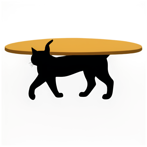 cat on table - icon | sticker