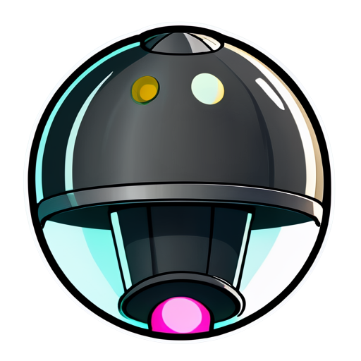 futuristic flat bomb - icon | sticker