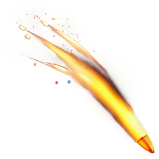 bullet fast fling with fire - icon | sticker