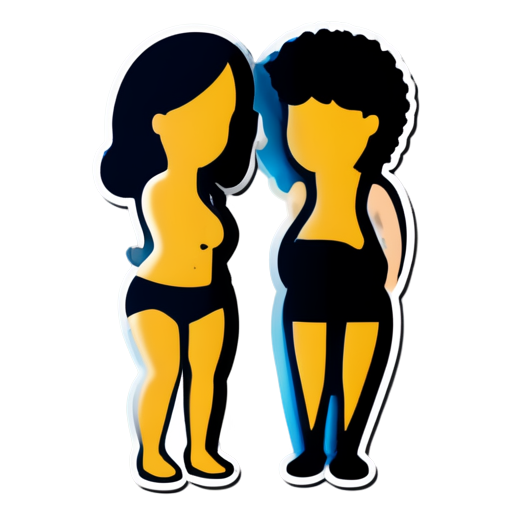 Pictograms of two people during sex - icon | sticker