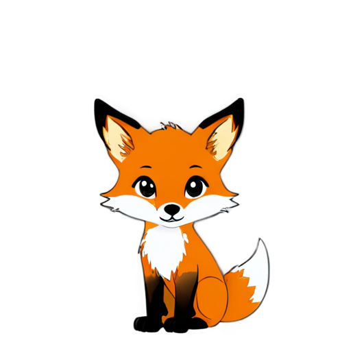 Fox in shop - icon | sticker