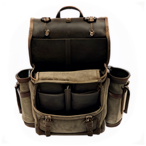 medieval open backpack - icon | sticker