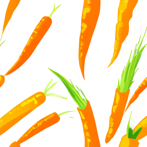 Storm Theme, Corn Carrot, Vibrant Orange, Bold Design, Dynamic Shape, Powerful Symbol, Earthy Roots - icon | sticker