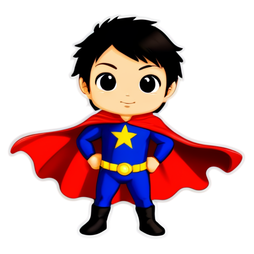 star with a cape - icon | sticker