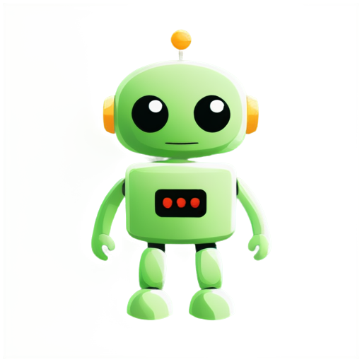 A fun and kind cheerful robot named Neuronic - icon | sticker