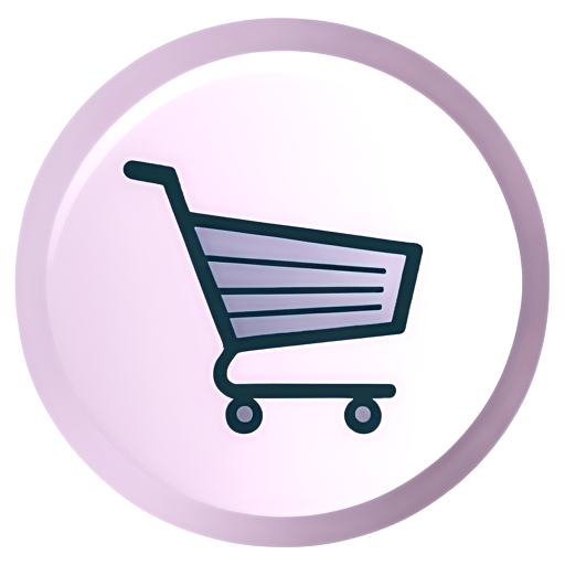 A shopping cart & dollar sign sympol for map in game (inside circular frame-shape) - icon | sticker