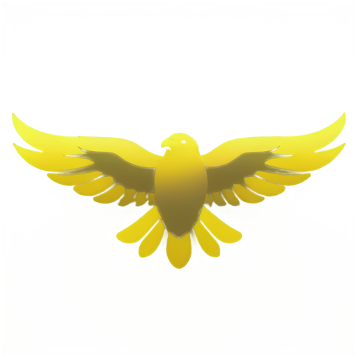 Yellow Falcon flying - icon | sticker