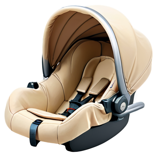 baby seat car stroller icon beige no background - icon | sticker