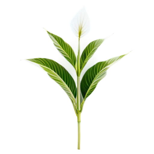 thin white line minimalist plant - icon | sticker