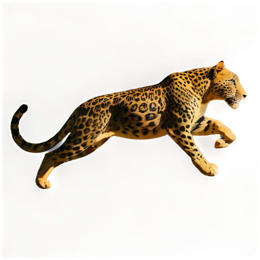 running leopard in a minimalistic design - icon | sticker