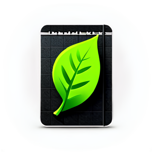 Create an icon for a to-do list app called 'To Do Leaf.' The icon should feature a single leaf with the texture of a notepad. On the leaf, include checkboxes and lines resembling those found on a traditional to-do list or notepad. The design should be simple, clean, and easily recognizable as a to-do list app icon. - icon | sticker