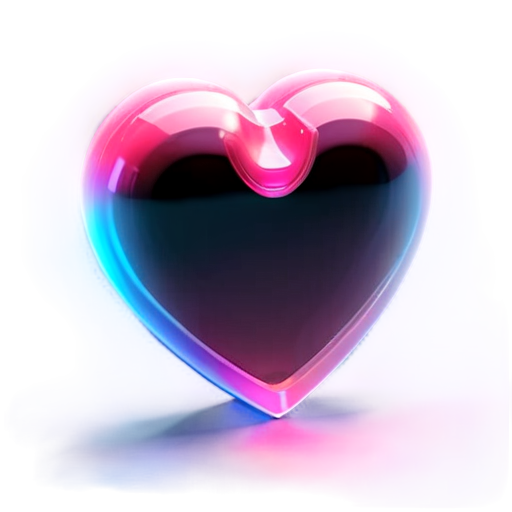 Holographic pink android heart - icon | sticker