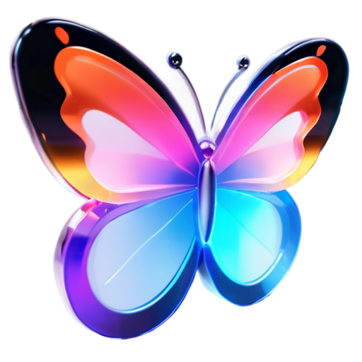 a beautiful butterfly, colorized, flat - icon | sticker