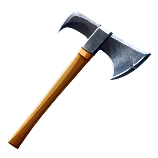 artistic art style pickaxe mining stone - icon | sticker