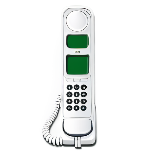 white telephone - icon | sticker