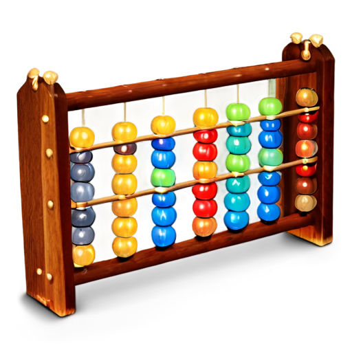 medieval colorful abacus - icon | sticker