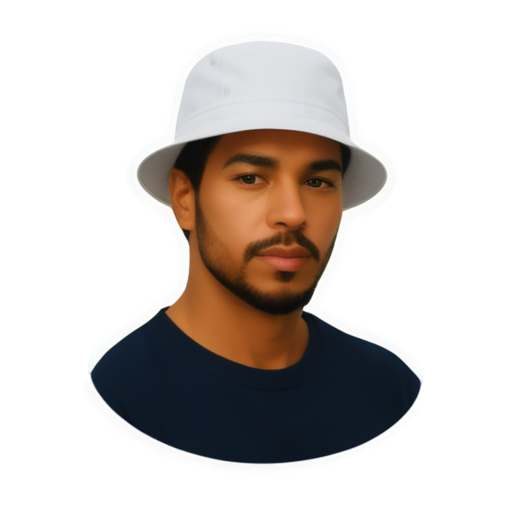 a man wearing a bucket hat sticker - icon | sticker