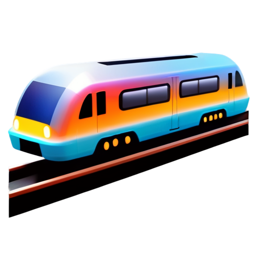 The word is GPIS. The picture is a line picture of a subway or high-speed train - icon | sticker