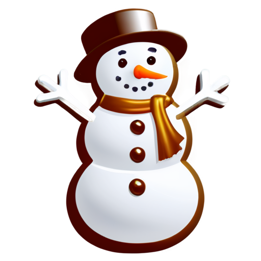 chocolate snowman - icon | sticker