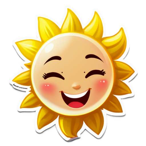 Life is good and filled with joy, the sun is shining - icon | sticker