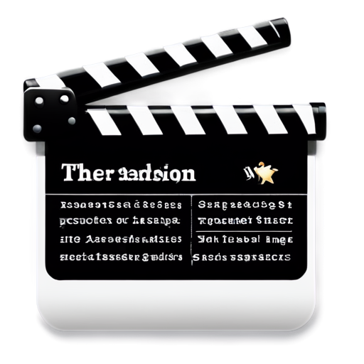 a news article logo for a website dedicated to the film and TV industry. The logo should feature elements representing film and newspapers - icon | sticker
