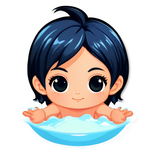 logo for a bathhouse website - icon | sticker