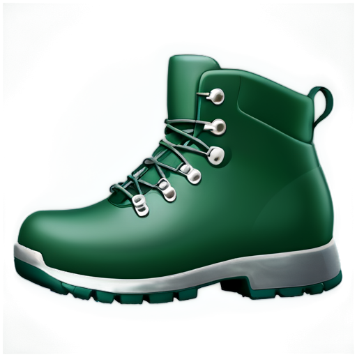 dark green hiking boot for app icon, minimalistic, with dark background - icon | sticker