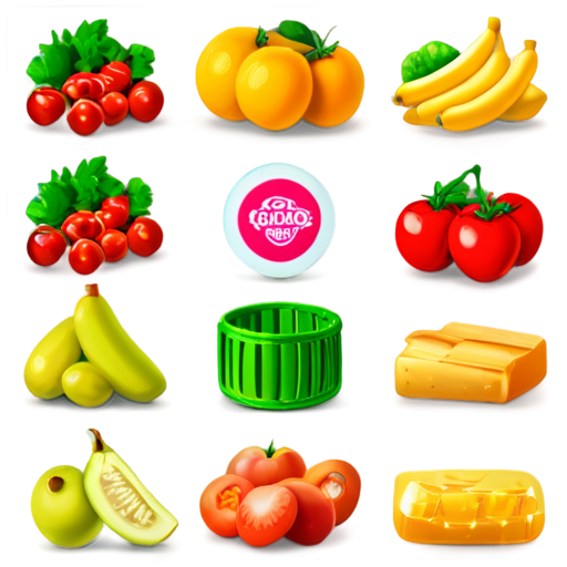 grocery online market - icon | sticker