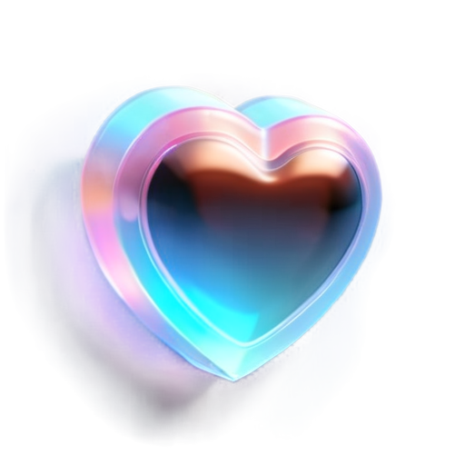 Holographic Projection robot heart - icon | sticker